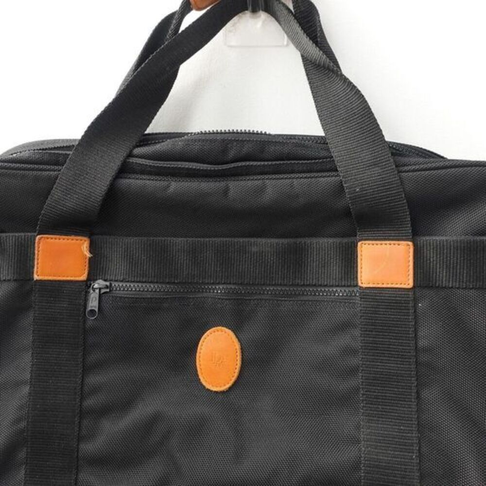 Vintage DIOR Travel Briefcase Document Bag XL Black Canvas Utility Zip Around - Picture 14 of 16